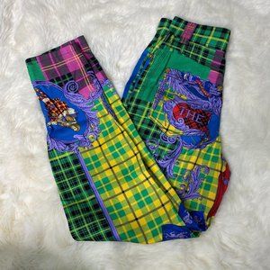 Versace Plaid Skinny Pants